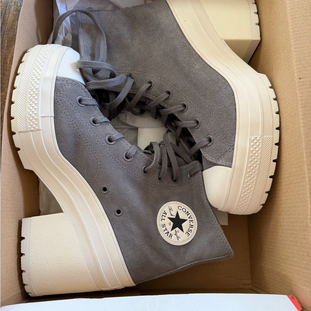 Converse Gray Platform Sneakers